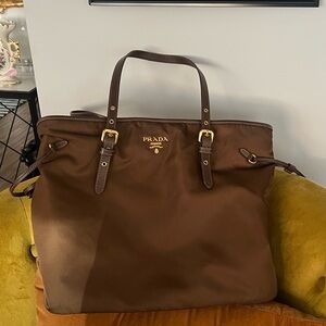 PRADA Tessuto Saffiano Nylon Tote 17” by 12.5”